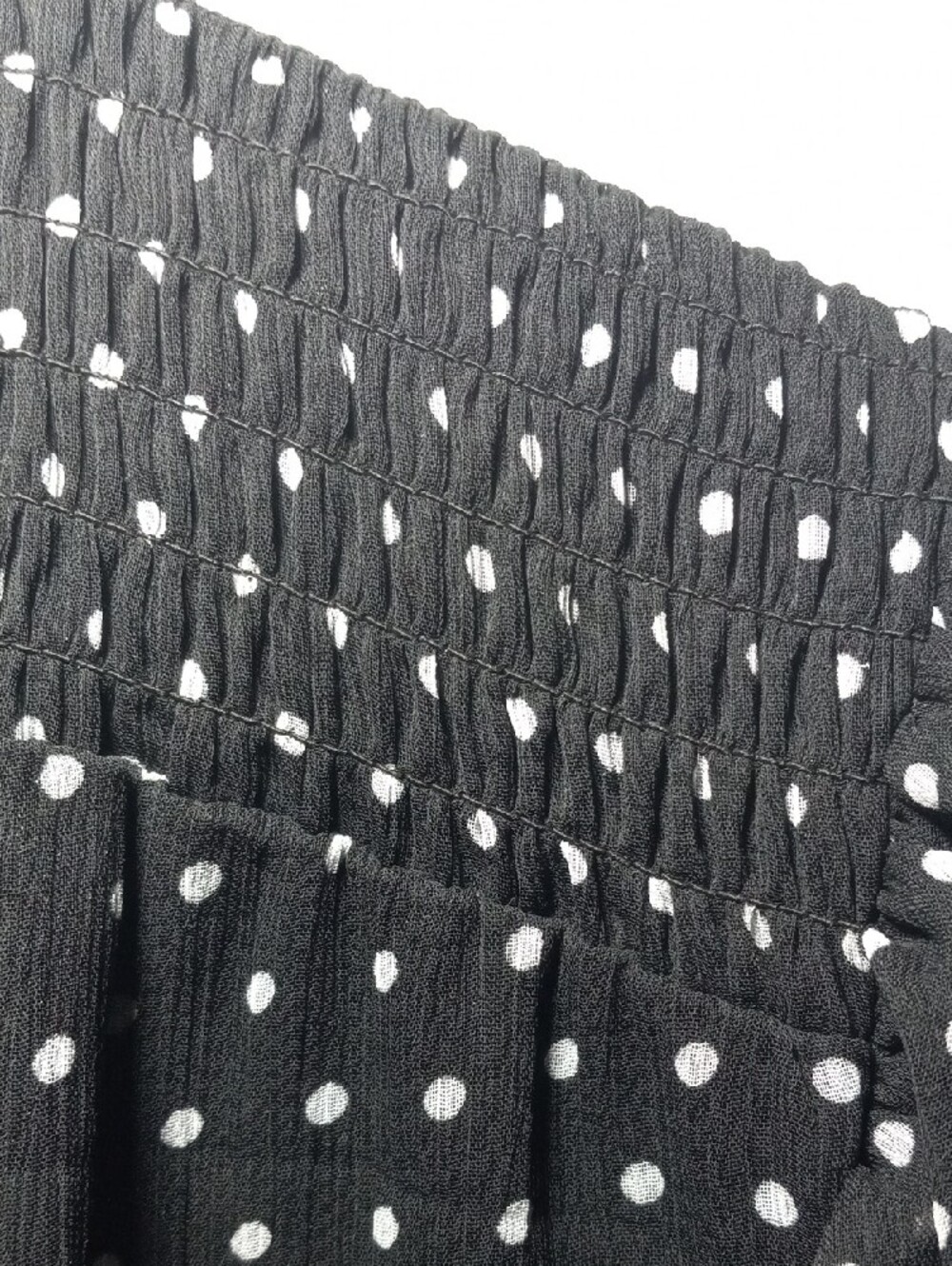 CeCe Black and White Polka Dot Tie-Neck Blouse - Picture 3 of 7